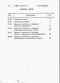 Состав альбома. Типовой проект 812-1-70.86Альбом 4  Ведомость потребности в материалах