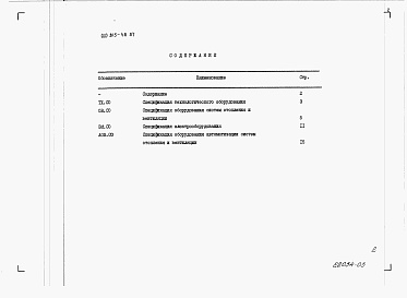 Состав альбома. Типовой проект 815-48.87Альбом 3 Спецификации оборудования