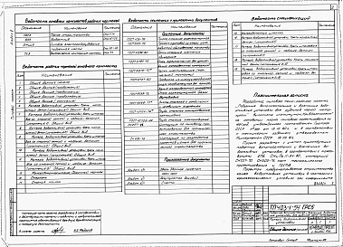 Состав альбома. Типовой проект 403-1-54Альбом 5 Водоотливная установка производительностью 60 м3/ч и напором 1,2945 МПа (132 м водяного столба).   