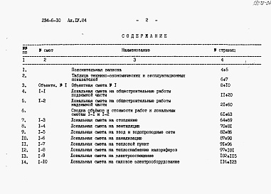 Состав альбома. Типовой проект 294-6-10Альбом 4 Сметы.    