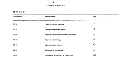 Состав альбома. Типовой проект 709-4-18.89Альбом 4 Спецификации оборудования 
