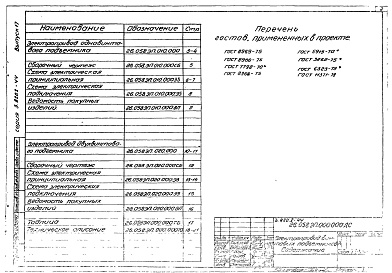 Состав альбома. Серия 3.820.2-44 ПодъемникиВыпуск 17 Электропривод винтовых подъемников