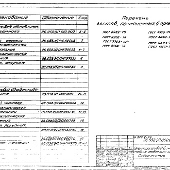 Состав фльбома. Серия 3.820.2-44 ПодъемникиВыпуск 17 Электропривод винтовых подъемников