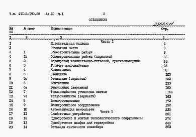 Состав альбома. Типовой проект 411-2-190.88Альбом 10  Сметы.      