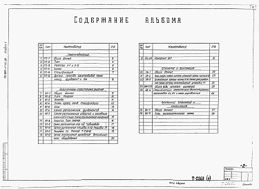 Состав альбома. Типовой проект 902-5-32.86Альбом 1 Газоснабжение. Архитектурно-строительные, санитарно-технические решения    