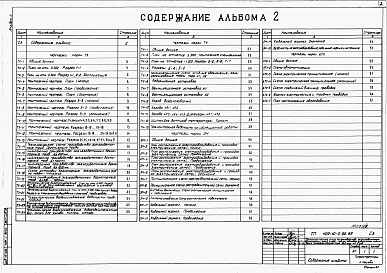 Состав альбома. Типовой проект 409-10-062.89Альбом 2 Технология производства. Технологическая часть. Силовое электрооборудование. Автоматизация тепловых процессов.        