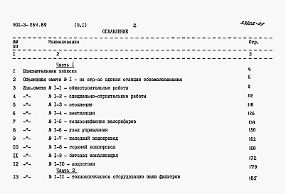 Состав альбома. Типовой проект 901-3-264.89Альбом 9 Сметы. Часть 1, часть2