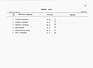 Состав альбома. Типовой проект У.705-1-427.94Альбом 3 – Спецификации оборудования.    