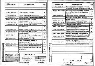 Состав альбома. Серия 3.501.1-155 МачтыВыпуск 0 Материалы для проектирования 