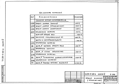 Состав альбома. Типовой проект 281-8-125-3Альбом 4 Задание заводу-изготовителю     