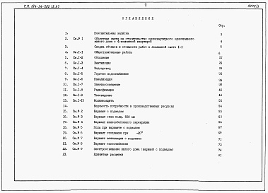 Состав альбома. Типовой проект 184-24-262.13.87Альбом 3 Сметы
