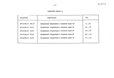Состав альбома. Типовой проект 407-3-596.90Альбом 10 Спецификации оборудования     