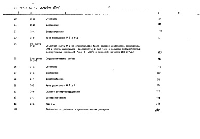 Состав альбома. Типовой проект 709-9-66.87Альбом 11 Части 1 и 2 Производственные помещения. Сметы   
