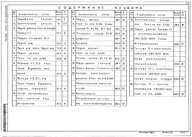 Состав альбома. Типовой проект 705-2-48.84Альбом 1 Общая часть. Технология производства. Архитектурно-строительные решения. Отопление и вентиляция. Внутренние водопровод и канализация. Силовое электрооборудование. Автоматизация отопления и вентиляции