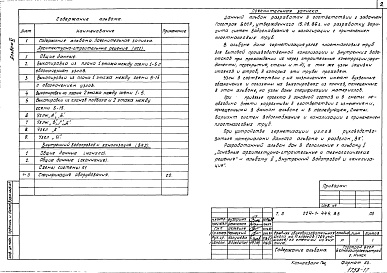 Состав альбома. Типовой проект 224-1-444.85Альбом 11 Вариант системы водоснабжения и канализации с применением пластмассовых труб