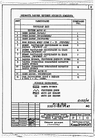 Состав альбома. Типовой проект 232-1-152.1п.87Альбом 11 Проектная документация по переводу помещений на режим П-4         	       
