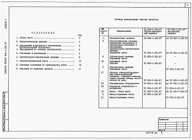 Состав альбома. Типовой проект 902-1-122.87Альбом 1 Пояснительная записка.     