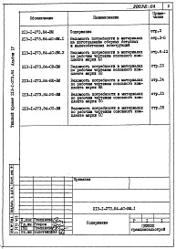 Состав альбома. Типовой проект 213-1-273.84Альбом 4 Ведомости потребности в материалах