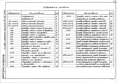 Состав альбома. Типовой проект 701-04-119.84Альбом 1 Пояснительная записка.Технологические чертежи.Эскизные чертежи общих видов не типовых технологических конструкций.