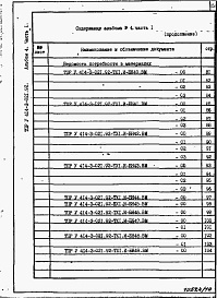 Состав альбома. Типовой проект У.414-3-021.92Альбом 4 Часть 1. Ведомости потребности в материалах   ТХ 1. И - БН 1 - 64.ВМ