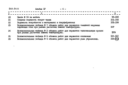 Состав альбома. Типовой проект 264-24-11Альбом 4 Сметы