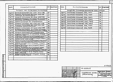 Состав альбома. Типовой проект 114-24-227.87Альбом 6 Примененный из ТП 24-0228.87 Часть 10 Монтажные узлы и детали