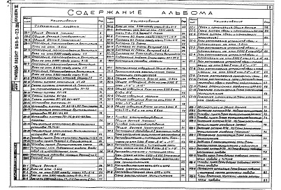 Состав альбома. Типовой проект 503-5-23.86Альбом 3 Отопление и вентиляция. Водоснабжение и канализация. Силовое электрооборудование. Электрическое освещение. Автоматизация. Связь и сигнализация