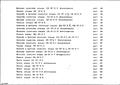 Состав альбома. Шифр НК-168-11 ПанелиАльбом 1 Рабочие чертежи