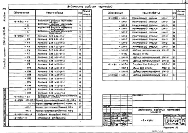 Состав альбома. Типовой проект 294-3-34м.84Альбом 2 Изделия заводу-изготовителю     