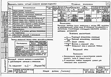 Состав альбома. Типовой проект 87-0106.86Альбом 1 Часть 01, 02, 03 Архитектурно-строительные чертежи ниже отм. 0.000. Отопление и вентиляция. Водоснабжение и канализация ниже отм. 0.000