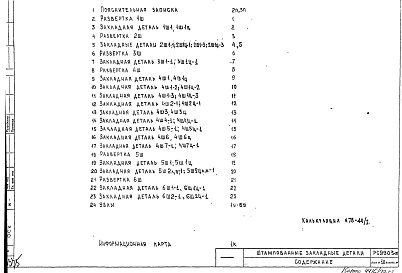 Состав альбома. Шифр РС9903 ШтампованныеАльбом 1 Рабочие чертежи