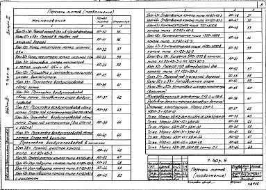 Состав альбома. Серия 7.407-5 УзлыВыпуск 3 Строительная часть. Пояснительная записка и чертежи