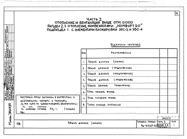 Состав альбома. Типовой проект 96-033/75/1.2Альбом 3 Часть 1 Архитектурно-строительные чертежи выше отм.0.000. Часть 2 Отопление и вентиляция выше отм.0.000 Раздел 2-1 Отопление чугунными радиаторами М-140-АО Раздел 2-3 Отопление конвекторами &quot;Комфорт&quot;. Часть 3 Водоснабжение и канализация