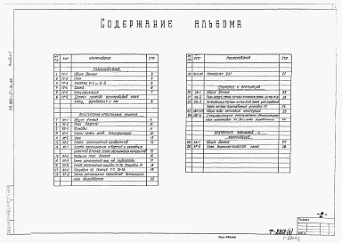 Состав альбома. Типовой проект 902-5-31.86Альбом 1 Газоснабжение. Архитектурно-строительные, санитарно-технические решения    