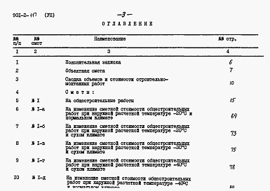 Состав альбома. Типовой проект 901-2-117Альбом 7 Сметы