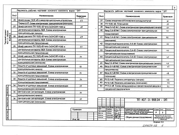 Состав альбома. Типовой проект 407-3-668.04Альбом 2 Электротехническая часть    