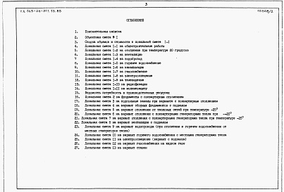 Состав альбома. Типовой проект 143-24-317.13.89Альбом 2 Сметы