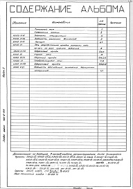 Состав альбома. Типовой проект 406-9-166 Альбом 1 Рабочие чертежи. Паспорт