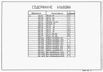Состав альбома. Типовой проект 902-9-35.85Альбом 5 Строительные изделия (из тп 902-9-34.85)    