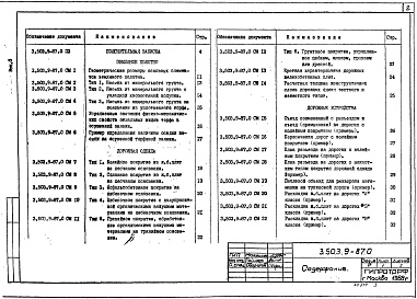 Состав альбома. Серия 3.503.9-87 КонструкцииВыпуск 0 Материалы для проектирования 