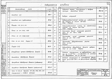 Состав альбома. Типовой проект 901-6-39Альбом 4 Четырехсекционные градирни