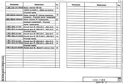 Состав альбома. Серия 1.432.1-20 ПанелиВыпуск 2 Стеновые панели. Рабочие чертежи