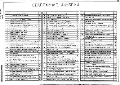 Состав альбома. Типовой проект 221-1-435.85Альбом 2 Санитарно-технические, электротехнические чертежи, автоматика, связь и сигнализация выше и ниже отм.0.000     