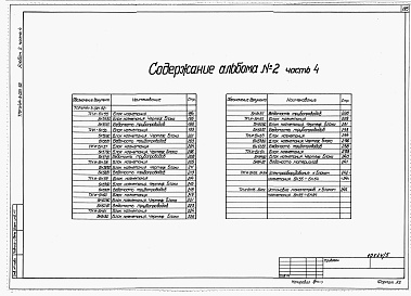 Состав альбома. Типовой проект У.414-3-021.92Альбом 2 Часть 4. Блоки нагнетания объектов основного производственного назначения ТХ 1. И - БН 55 - 64, ТХ 1. И - БН 55 - 64.ЭМ, ТХ 1. И - БН 55 - 64 АТХ 
