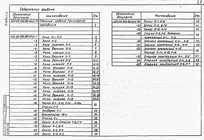 Состав альбома. Типовой проект 407-03-533.89Альбом 5  Строительные конструкции    