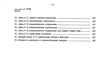 Состав альбома. Типовой проект 501-6-19.86Альбом 8 Сметы Книга 1, 2