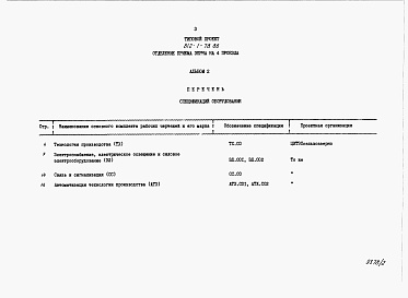 Состав альбома. Типовой проект 812-1-78.86Альбом 2 Спецификации оборудования