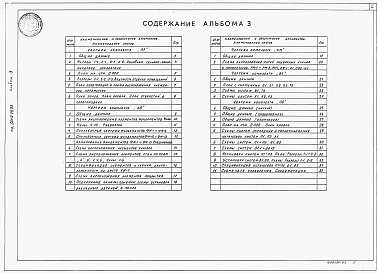 Состав альбома. Типовой проект 501-6-29.93Альбом 3 Архитектурно-строительные решения. Конструкции железобетонные. Конструкции металлические. Внутренний водопровод и канализация. Отопление и вентиляция
