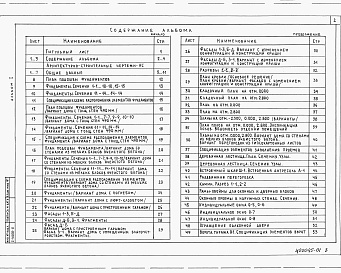 Состав альбома. Типовой проект 144-000-962.93Альбом 1 Архитектурно-строительные решения.  Отопление и вентиляция. Водопровод и канализация.  Газоснабжение.  Электрооборудование. Связь и сигнализация   
