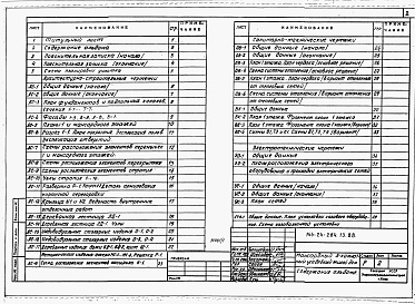 Состав альбома. Типовой проект 144-24-284.13.88Альбом 1 Архитектурно-строительная, санитарно-техническая и электротехническая части